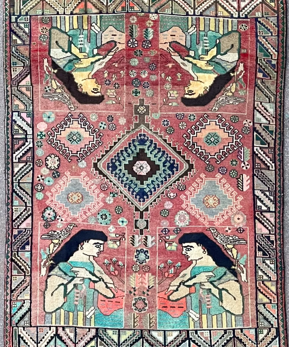 Tappeto figurativo Shiraz- 194 x 120 cm.
